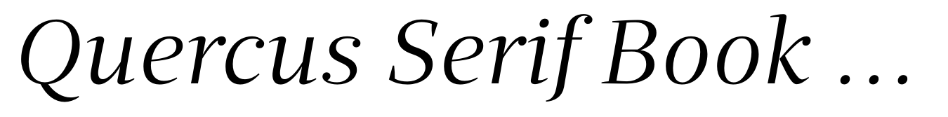 Quercus Serif Book Italic